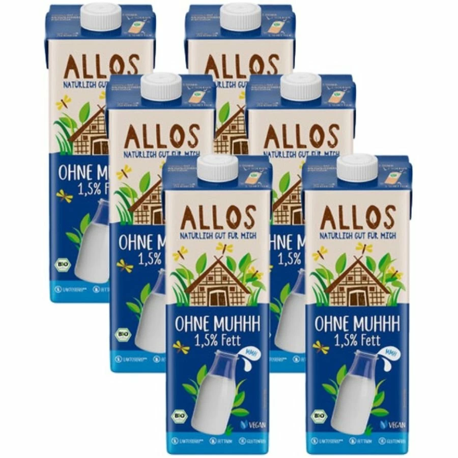 Bio Ohne Muhhh Drink 1,5% Fett, Ganzer Karton 6 Stück 3 Bio Ohne Muhhh Drink 1,5% Fett, Ganzer Karton 6 Stück